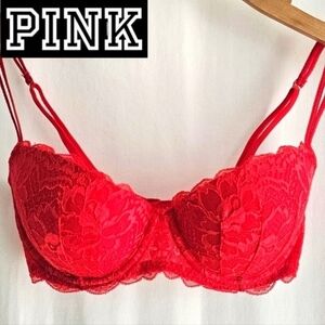 Victoria's Secret PINK Red Date Push-up Bra 32D